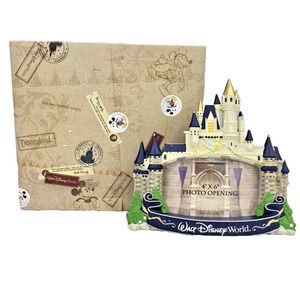 Walt Disney World Parks Cinderella Castle Picture Frame Tinkerbell 3D 4x6 NEW